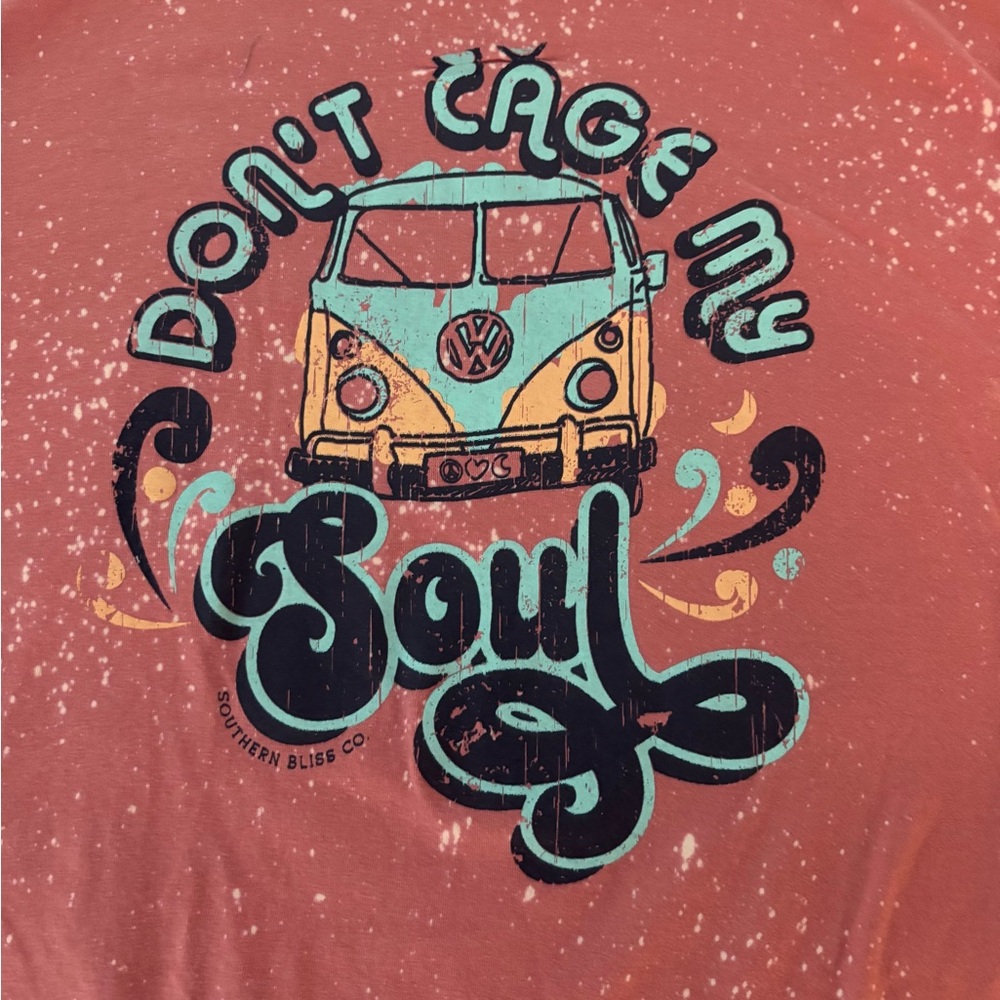 Southern Bliss Co. Women's Graphic Tee, size xxxl, "Don't Cage My Soul" with van